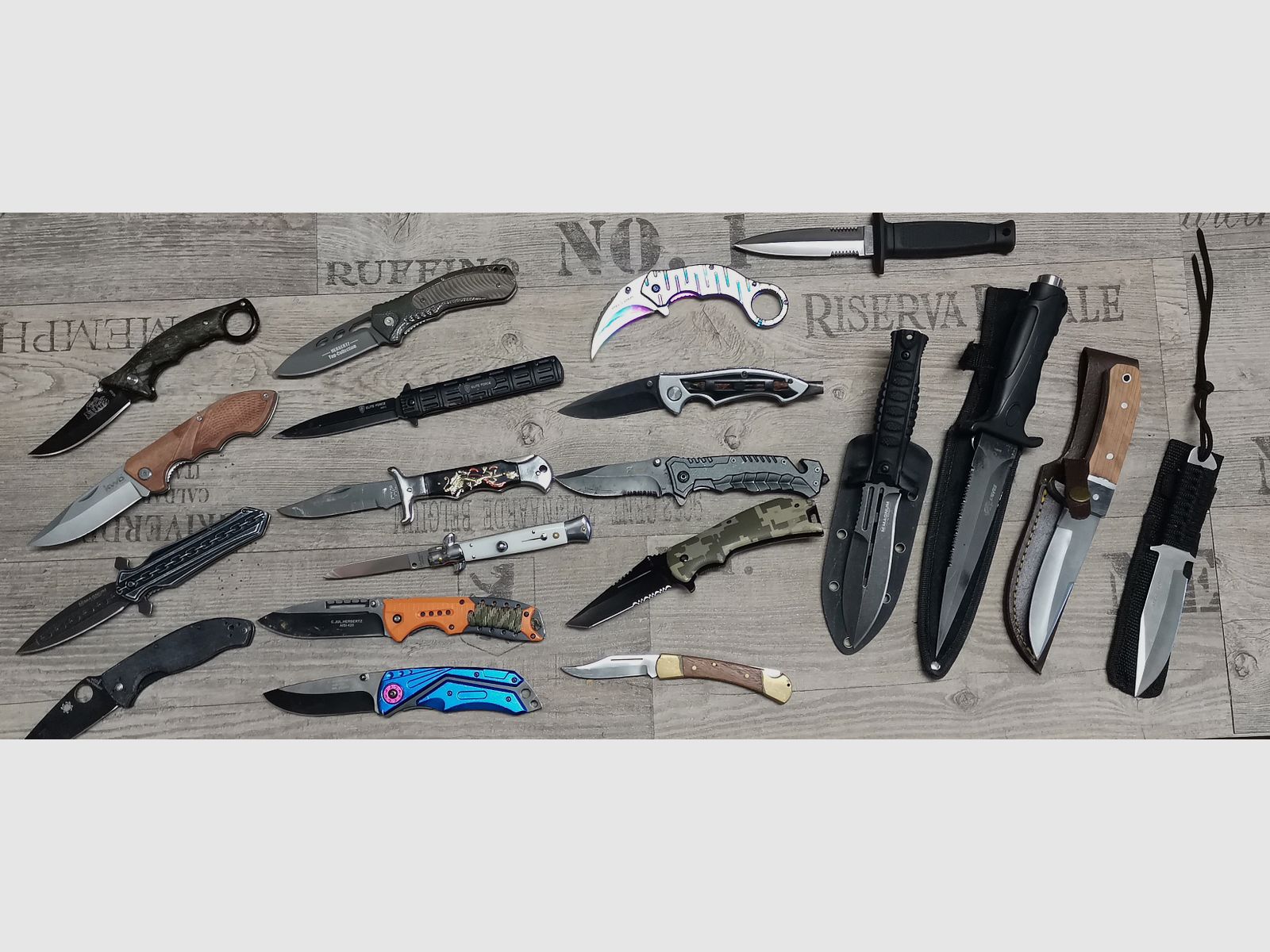 Messer Konvolut Böker Haller Herbertz etc. Karambit Einhandmesser Dolch Springmesser