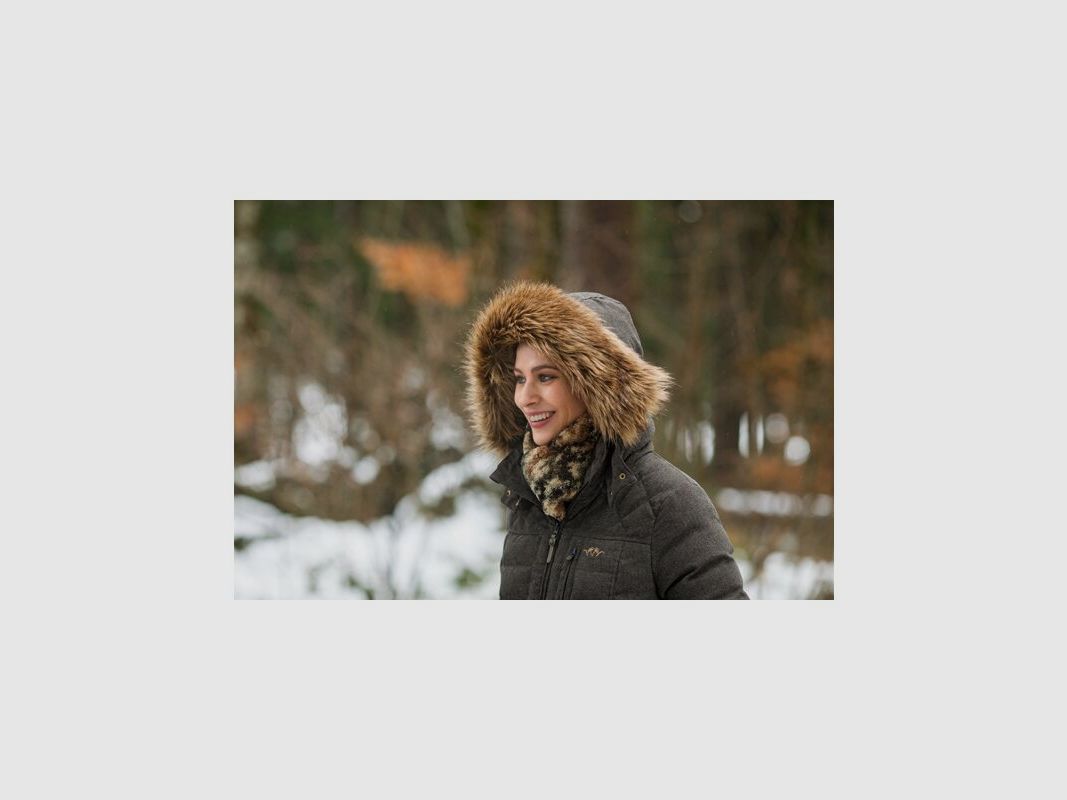 Blaser Vintage Daunen Parka Damen braun mélange