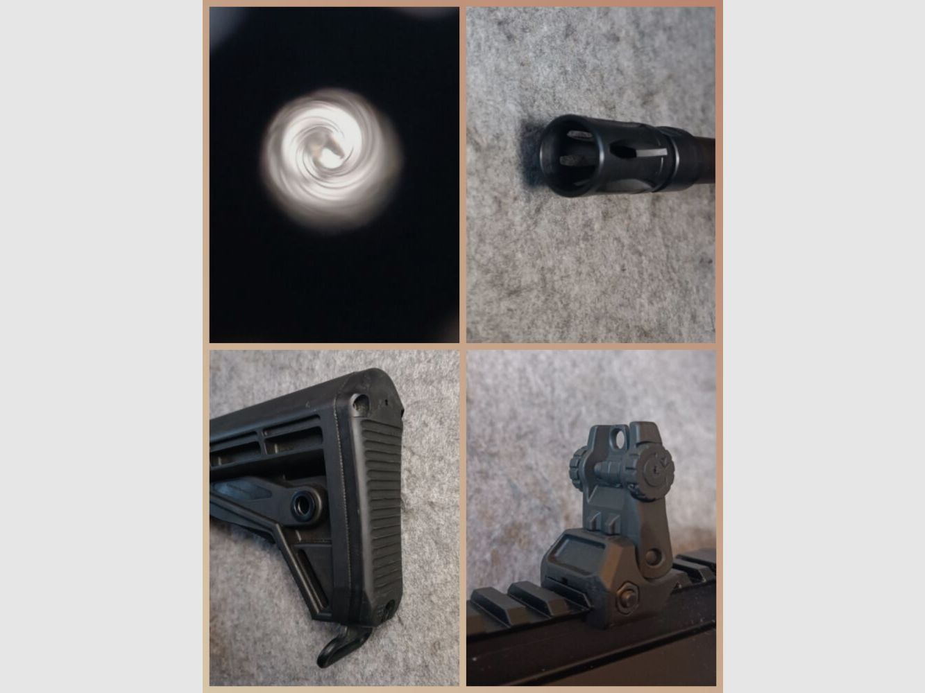 C.G. Haenel CR223 nero con 16,75" con calcio Oberland Arms