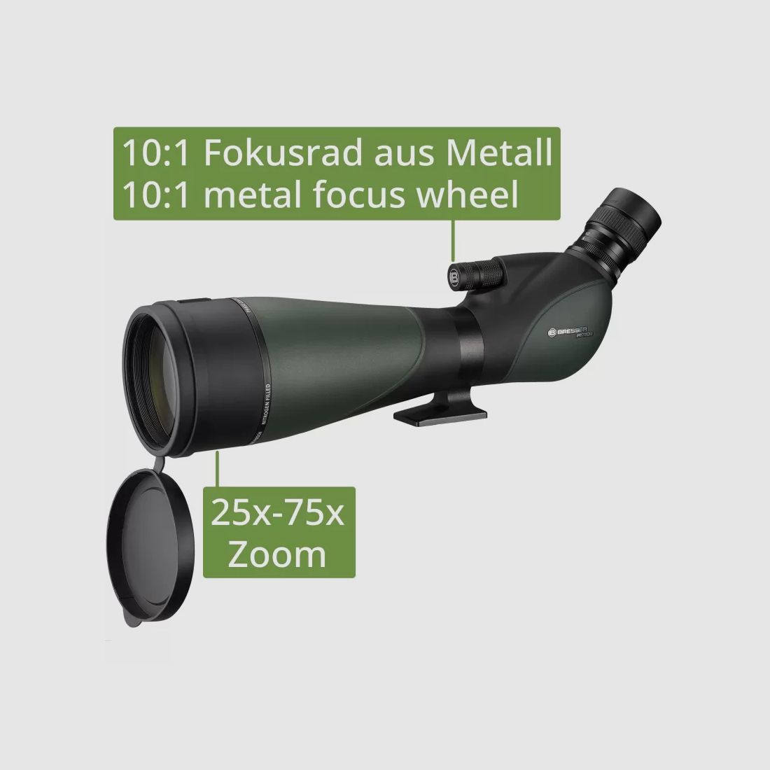 Spektiv BRESSER Pirsch 25-75x100 Generation II mit Deluxe-Fokus 10:1, Bild 4 von 13