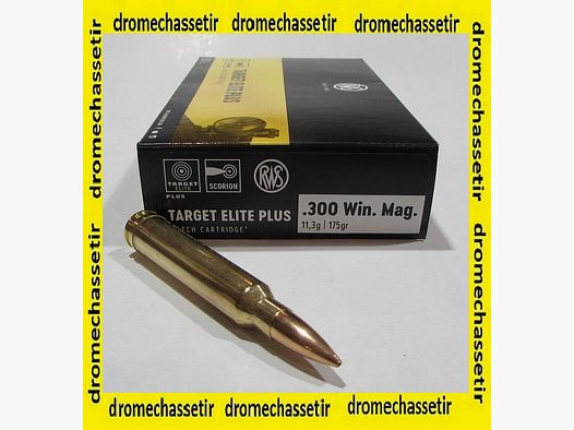 Box mit 20 Patronen 300 Winchester Magnum TARGET ELITE PLUS 175 GRS