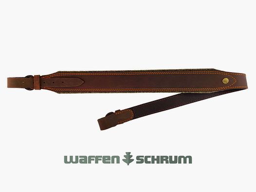 AKAH rifle sling leather - brown pull-up effect 50MM felt pad
