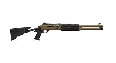 BENELLI M4 T-Pro Brown, 12/76, Lauflänge 470mm, Teleskopschaft mit Pistolengriff, 6 Schuss Long Tube