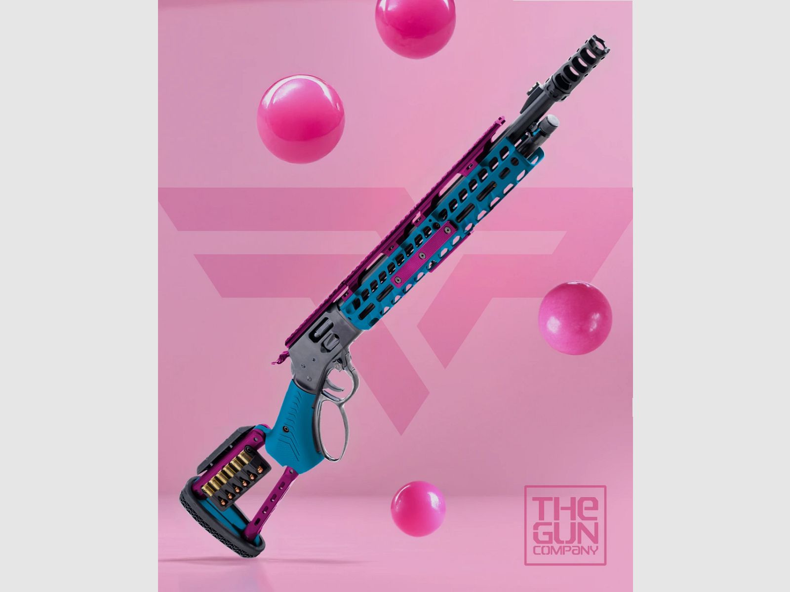 Set di calci per pistola Ranger Point Precision Costa Henry (Rosa e Turchese)