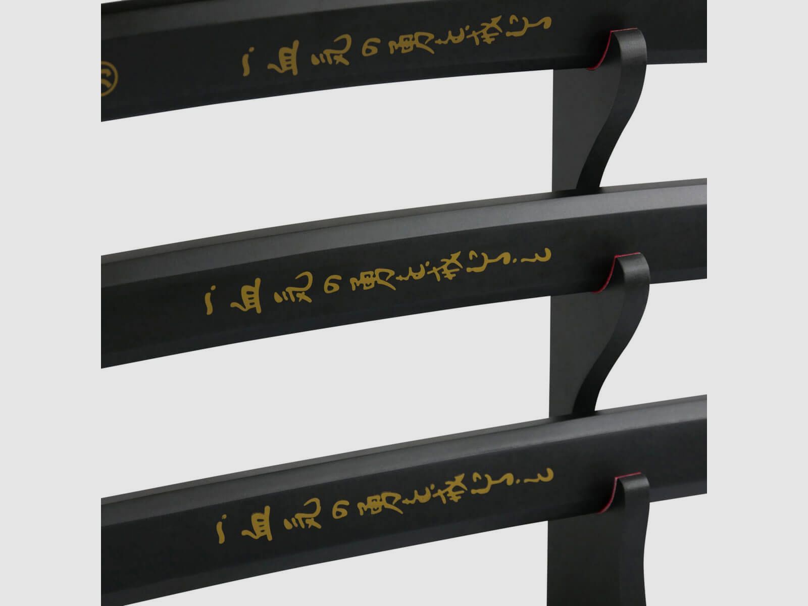 Epische zwaarden Aikuchi Samurai zwaardset zwart met zwaardstandaard en accessoires