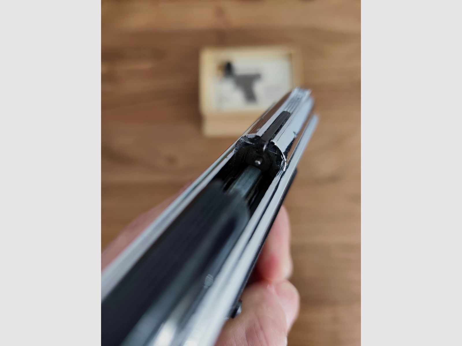 Sehr seltene Mayer & Riem PERFECTA G5 in Teil Nickel   PTB 12