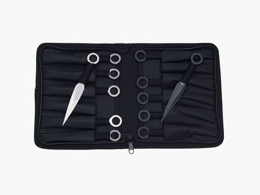Wurfmesserset 12 tlg. schwarz und sandgestrahlt