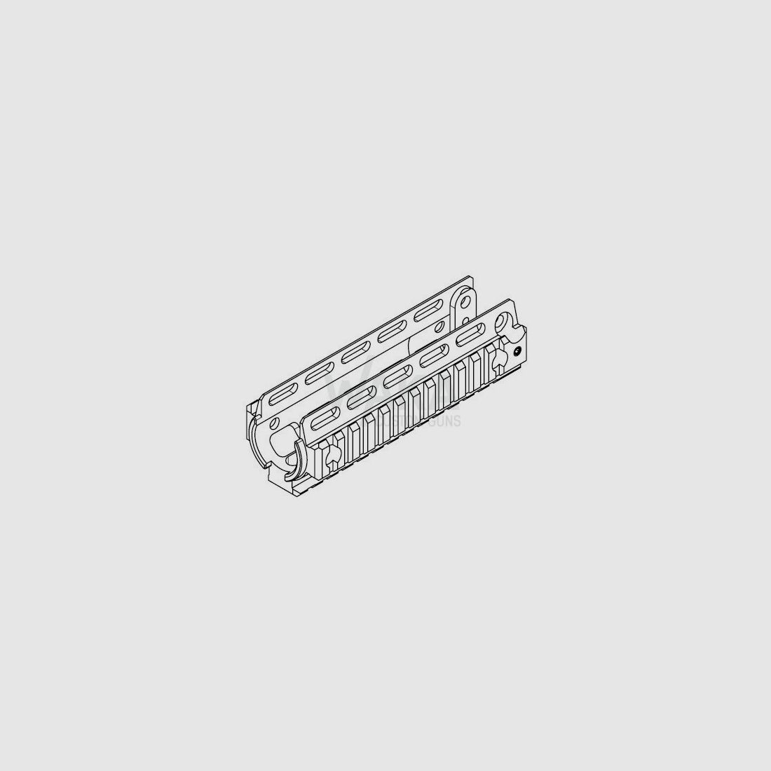 B&T protección de manos 3x NAR para HK MP5/SP5, variante especial BPOL, de aluminio
