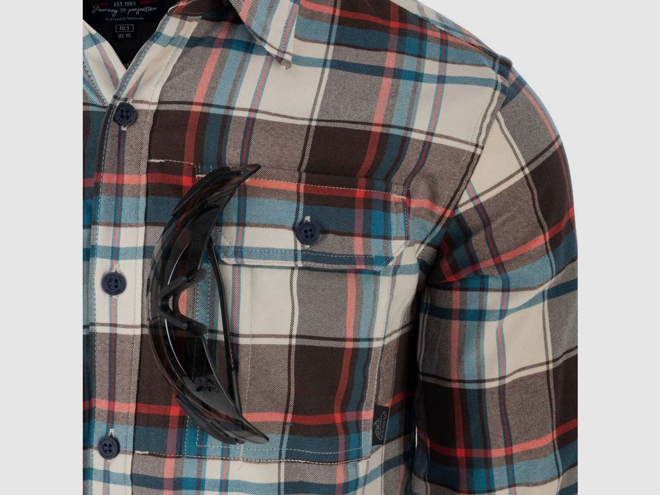 HELIKON-TEX GREYMAN SHIRT CORAL CRIMSON CHECKERED