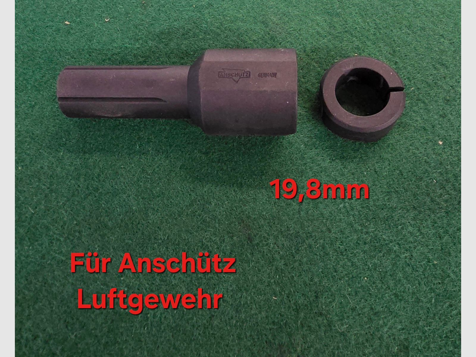 Anschütz Laufverlängerung z.b. Mod. 600 601 602 Visierverlängerung bis 70mm Luftgewehr LG Match Visier Korn Diopter