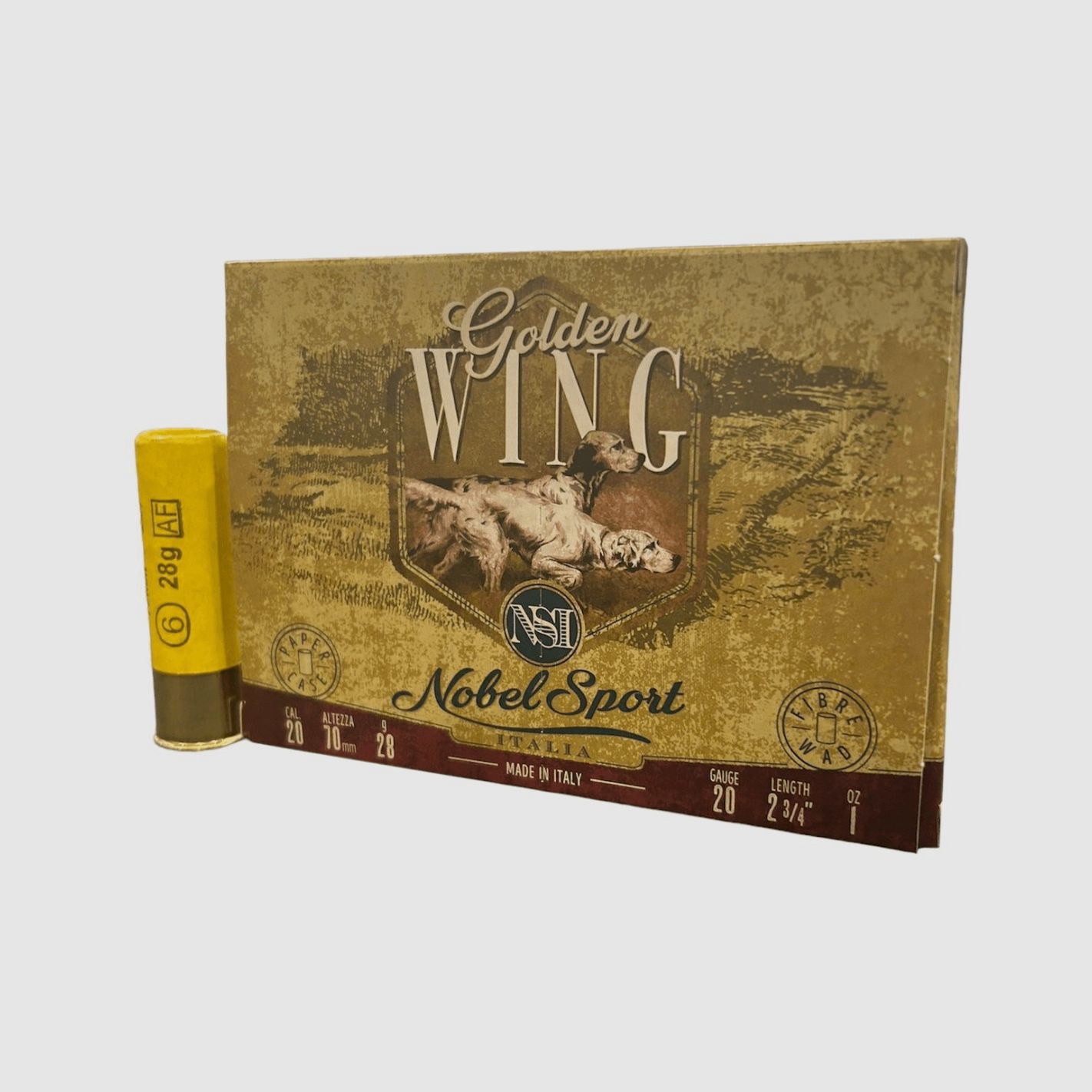 Nobel Golden Wing Patronen in Karton Kal. 20/70 28 g Blei 6 10 Stk