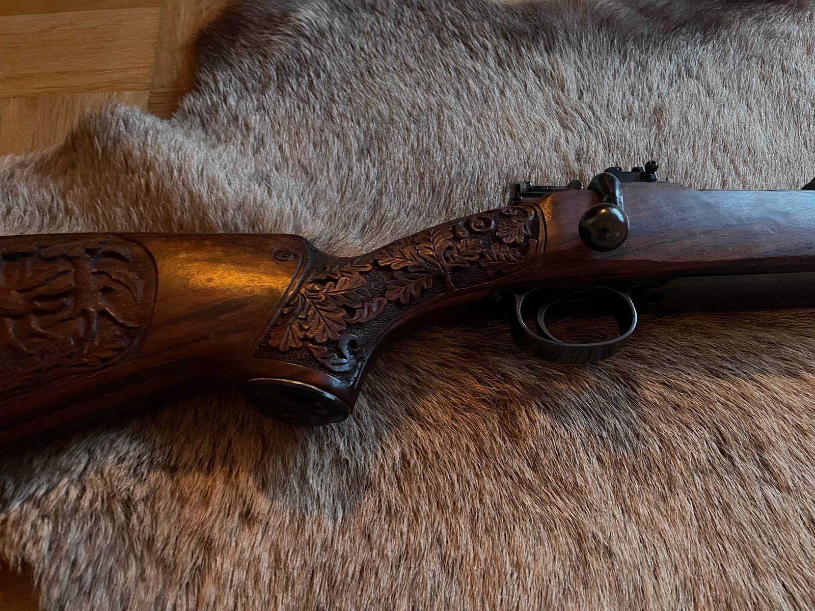 Mauser 98 en .308 découpes de crosse