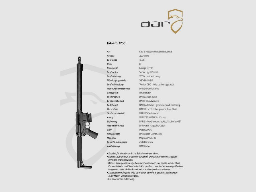 DAR-15 IPSC | AR15 – 16,75″, Bild 2 von 12