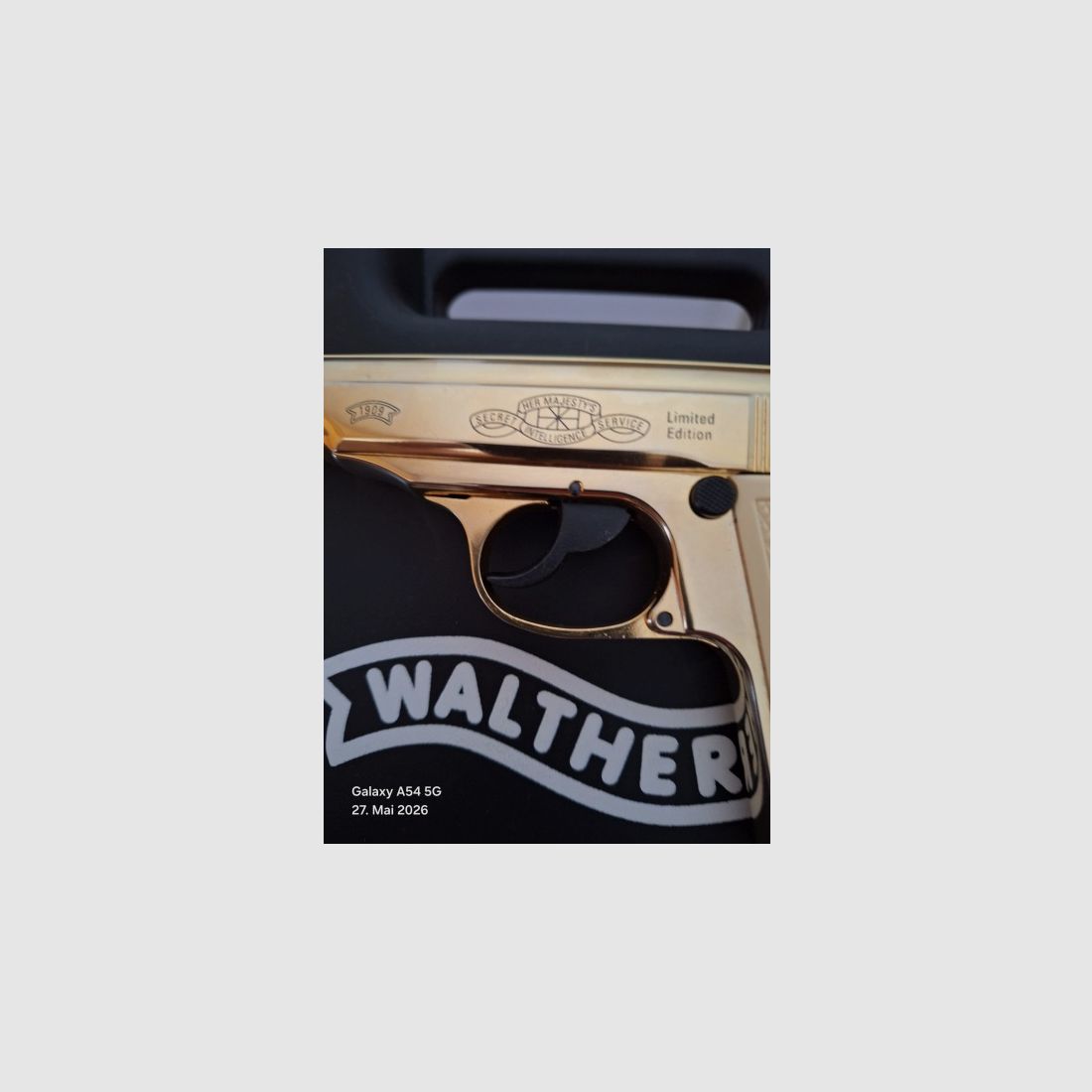 WALTHER PP cal 9mm PAK dorato, limitato con certificato
