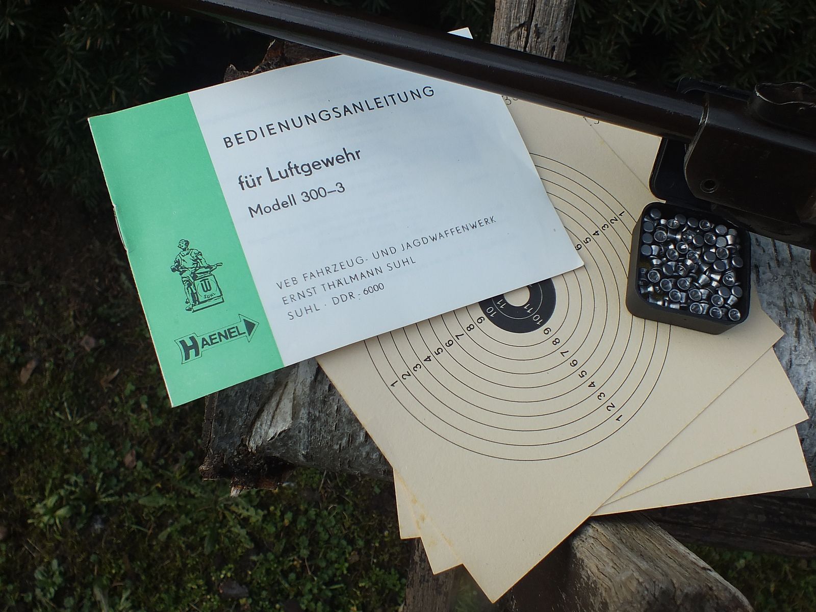 Rifle de aire comprimido Suhler Haenel 300- 3 con culata deportiva, RDA