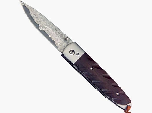 Cuchillo de bolsillo de damasco de madera de sándalo