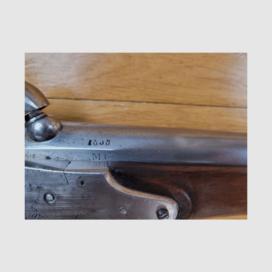 Außergewöhnliches Infanteriegewehr 1822 T (nicht Tbis) – Königliche Manufaktur Mutzig 1838 – Bajonett Museumszustand, Bild 11 von 29