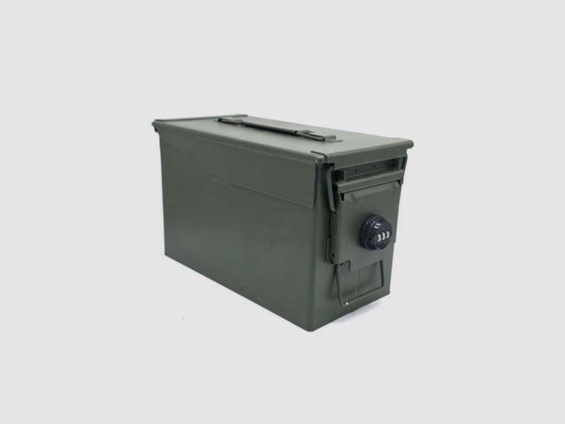 BW Original cal.50/5,56 Munitionskiste, Aufbewahrungskiste mit Zahlenschloss