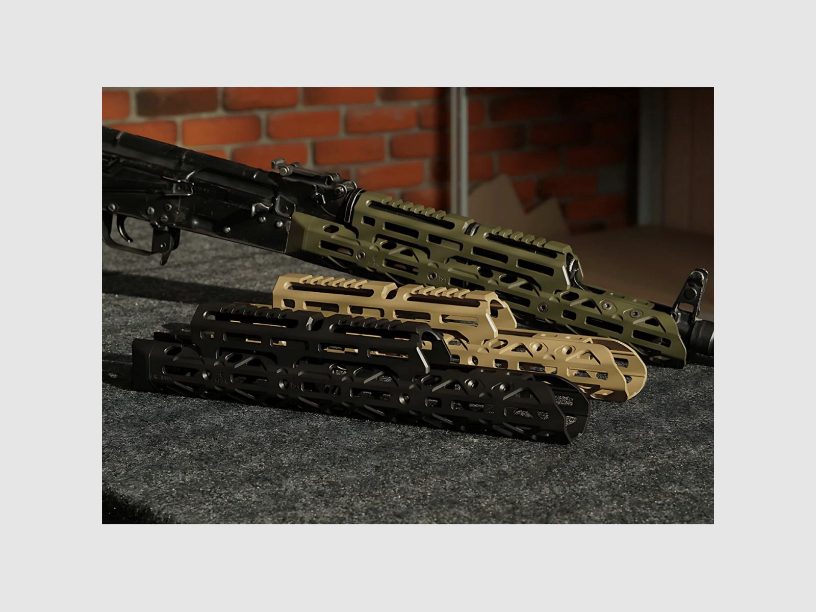 Kruk - Łoże Aluminiowe M-Lok - długie, długa nakładka rury gazowej - AK-74 / AKM / AKS-74 - Czarne - CRC 1U004B-MIL, zdjęcie 8 z 12