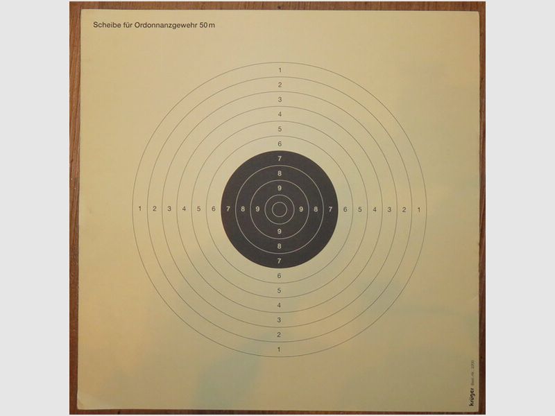 Zielscheibe Schießscheibe Ordonnanzgewehr 50m 230x