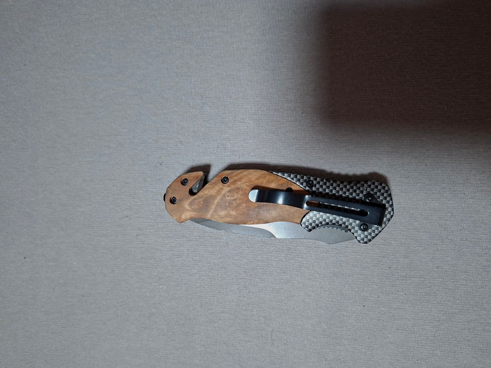 Bergkvist Klappmesser / Taschenmesser met houten handvat + etui
