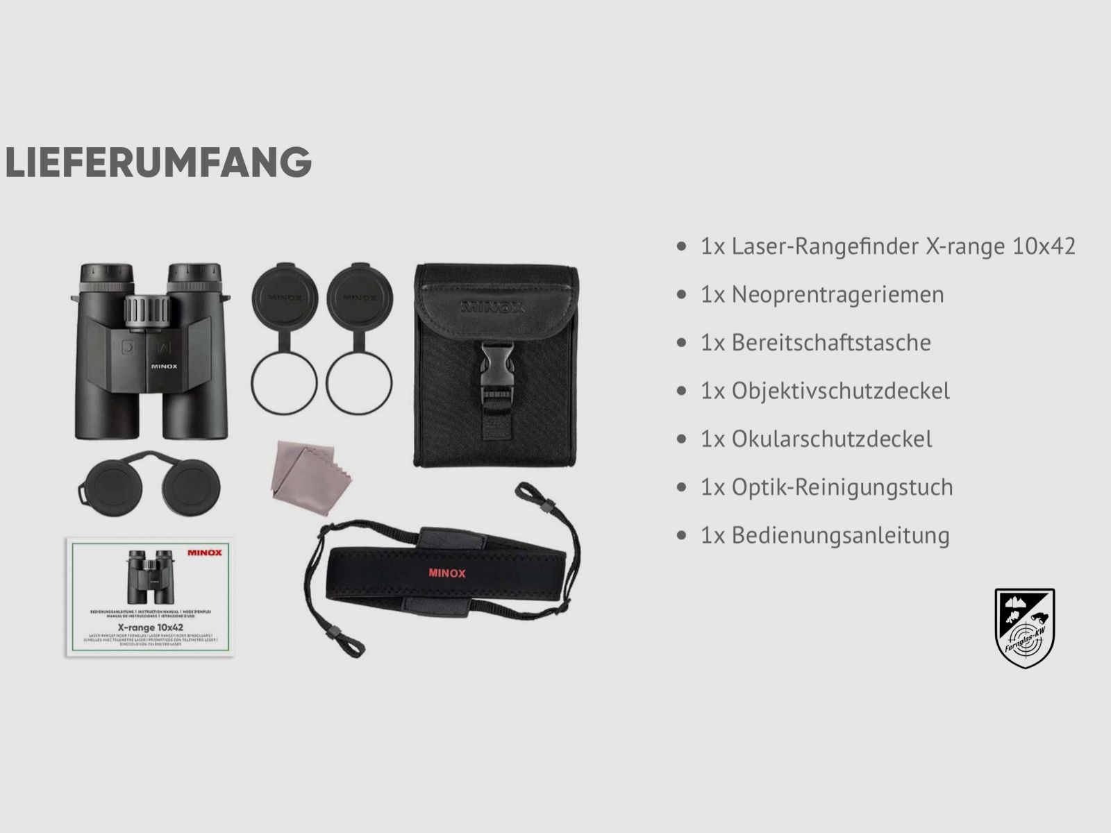 MINOX 80408390 X-Range 10x42 binocolo con misuratore di distanza portata 2800m