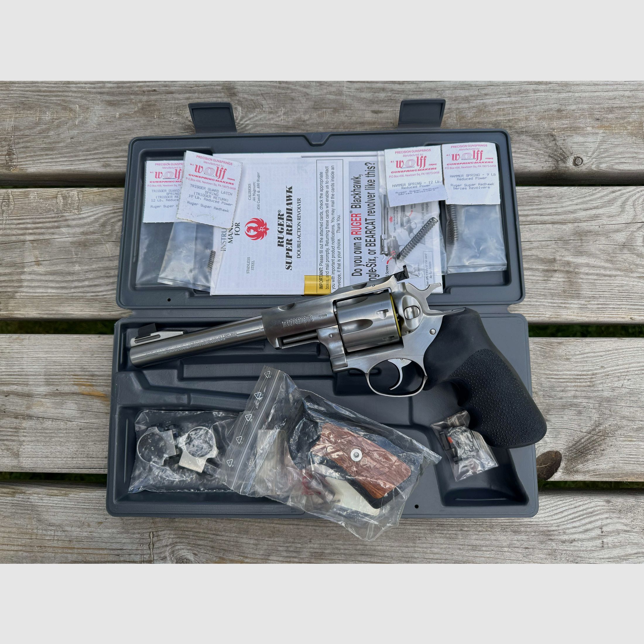 Ruger Super Redhawk .44Magnum 7.5“ stainless steel, like new, from hunter's hand