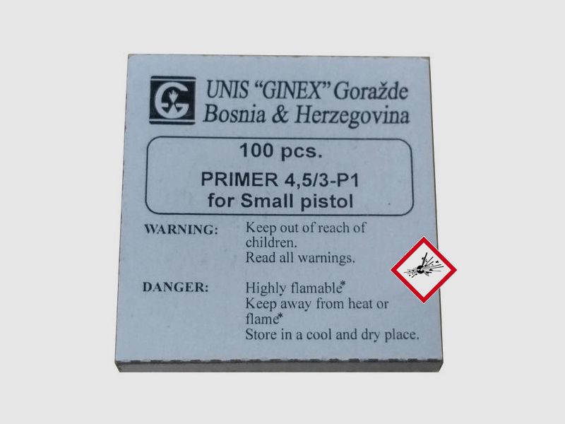 Ginex Small Pistol Zündhütchen