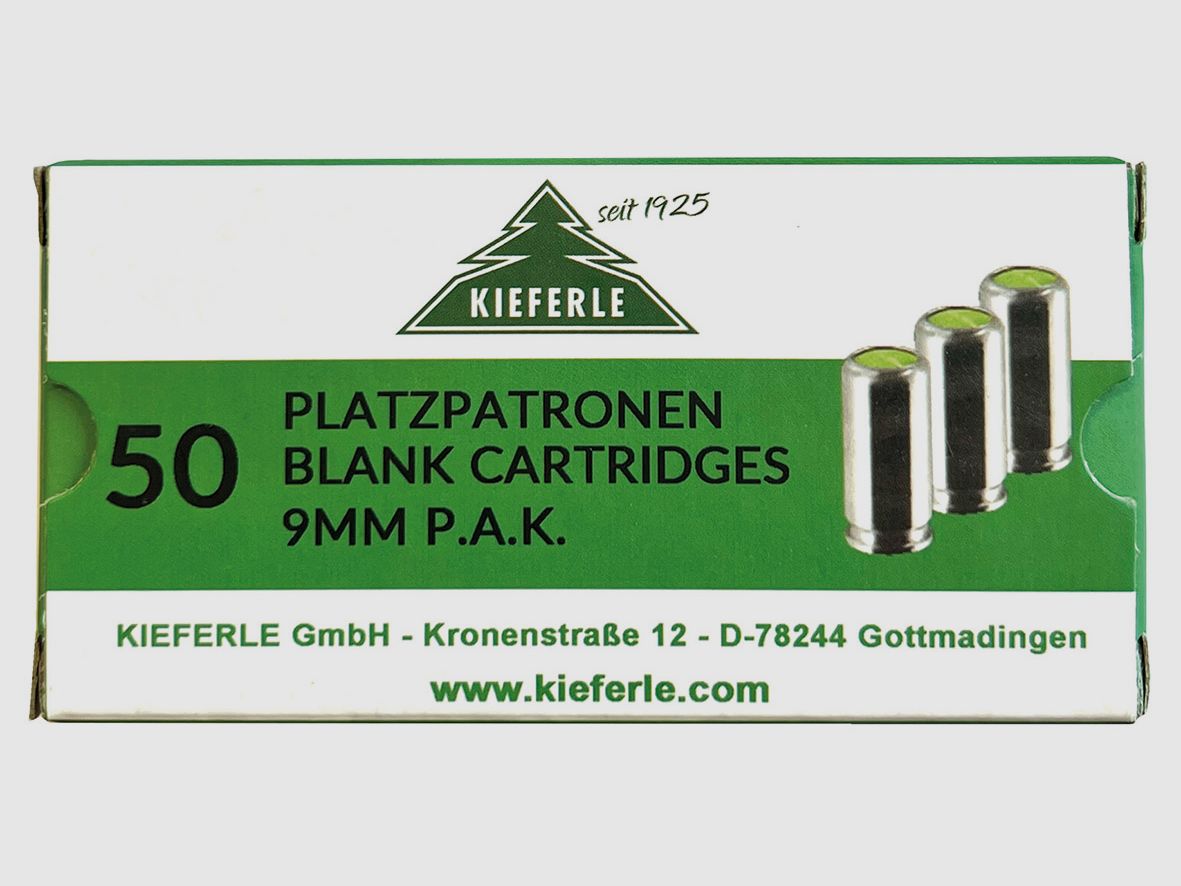 Kartridże hukowe kal. 9 mm P.A.K. do pistoletów