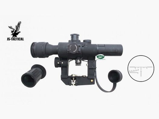 JS TACTICAL Ottica SVD 4X reticolo luminoso attacco per slitta AK/SVD/FPK