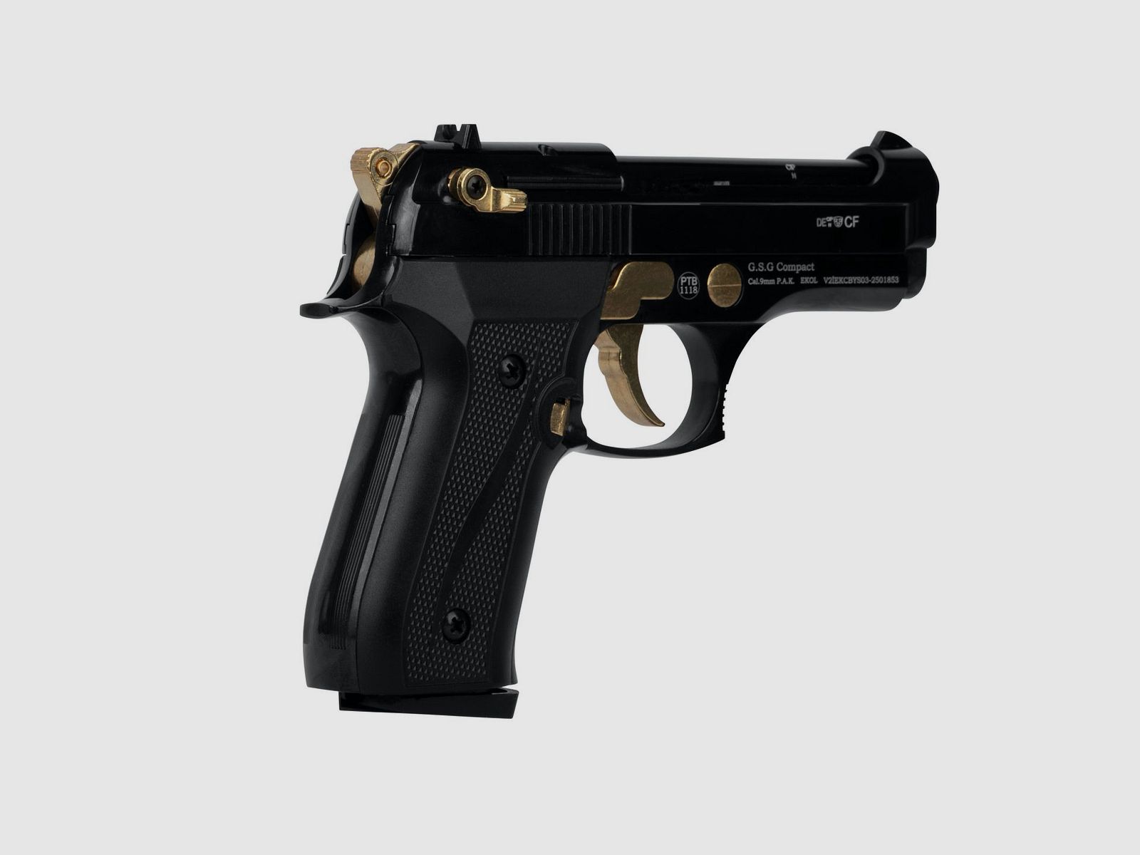 Ekol Compact Schwarz-Gold 9mm P.A.K. - Gas-Signal, Bild 4 von 5