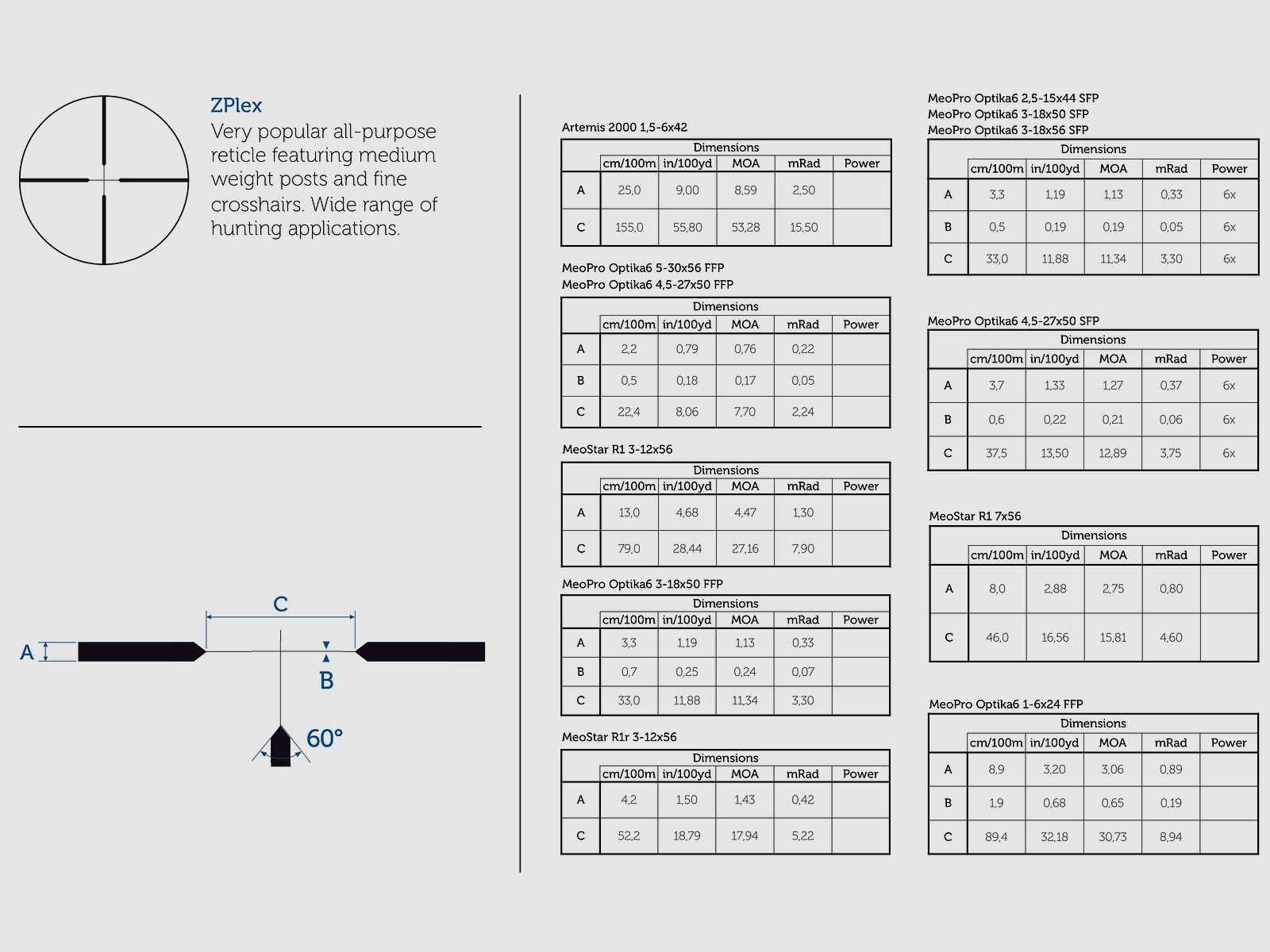 Meopta MeoPro 2007537001 telescopio de mira Optika5 2-10x42 Z-Plex