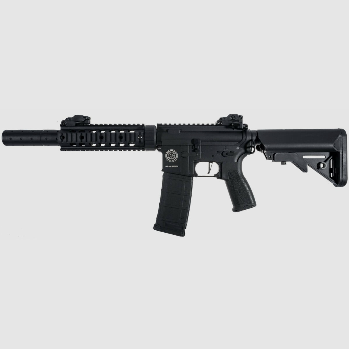 Grand Power AR15 SilentOps 7 Zoll CHARLIE Delta Armory Schwarz S-AEG Airsoft Gewehr Frei ab 18 Jahren