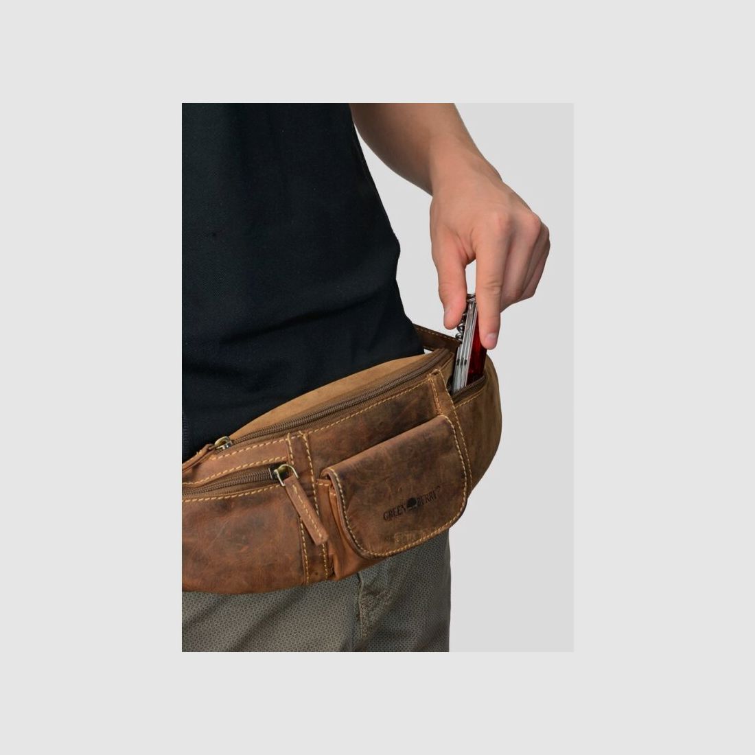 Greenburry Leder Bauchtasche I Vintage