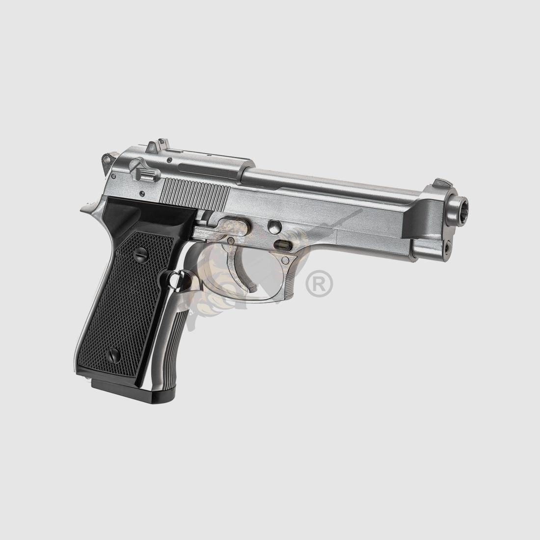Softairpistole M9 Federdruck in Silber - max. 0,5 Joule
