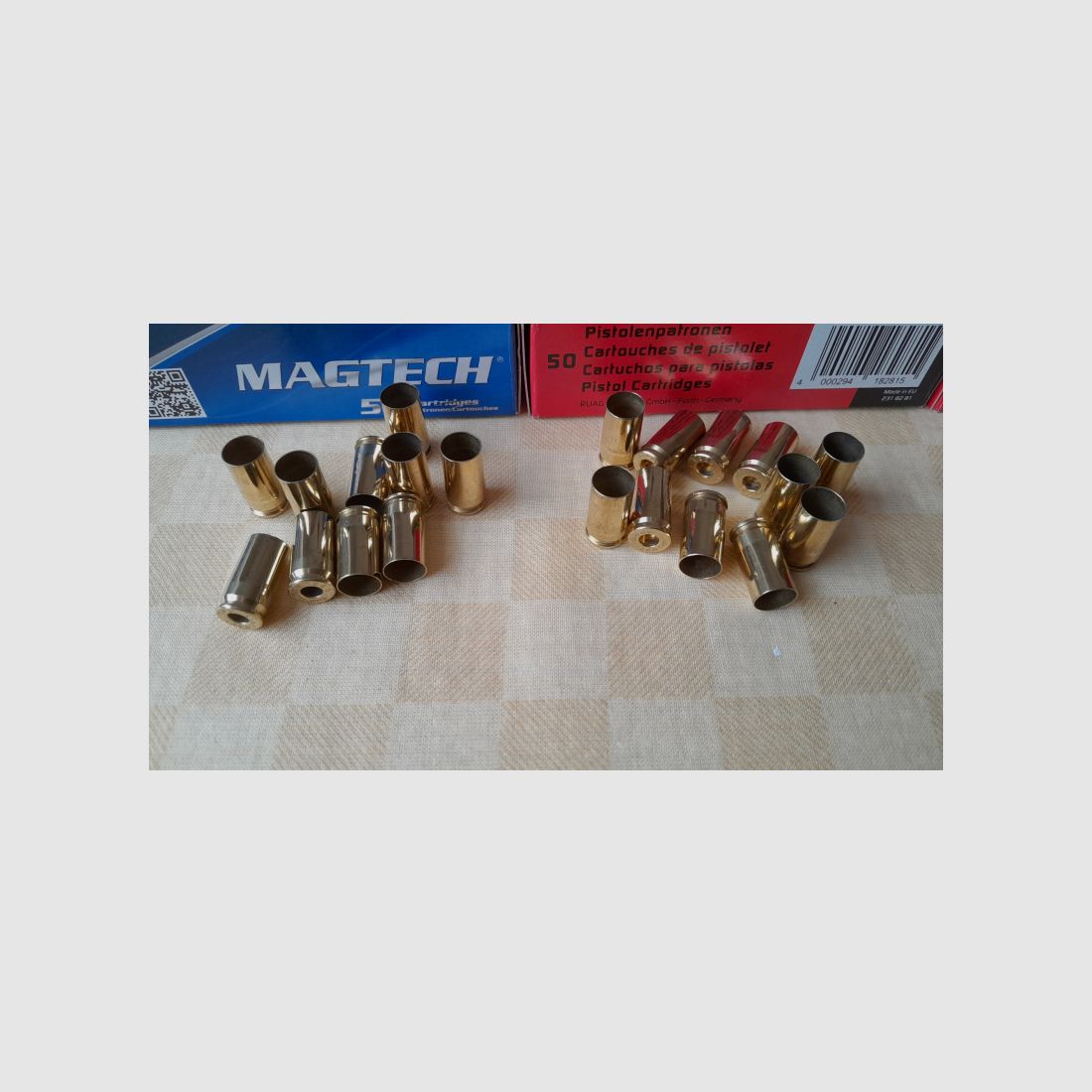 600 Hülsen 9mm 9x19 von Magtech und Geco