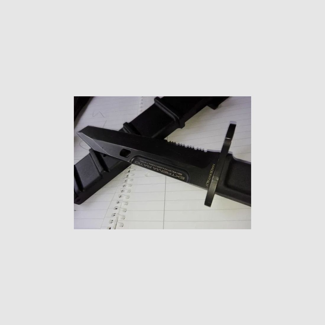 ¡Venta de emergencia! Extrema Ratio Fulcrum cuchillo de campo/bayoneta con funda compatible con MOLLE