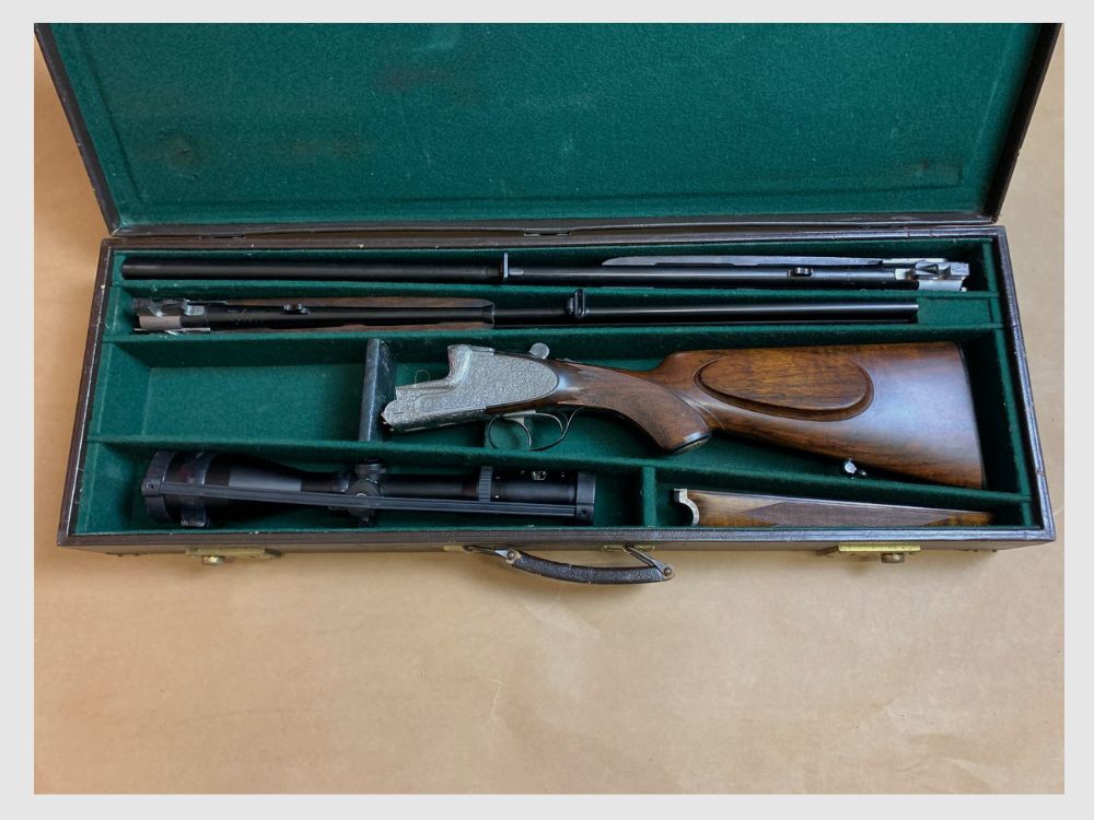 Mountain rifle Merkel-Suhl cal. 16.7x65R with ZF Schmidt & Bender 3-12x50 and interchangeable barrel