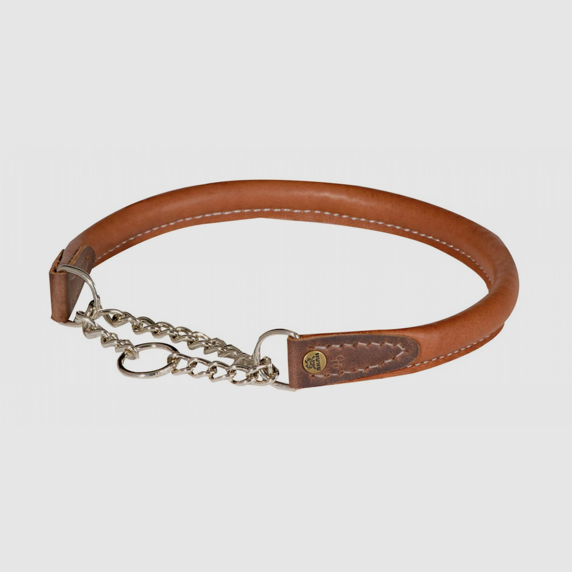 Yaklederhalsband, braun 50 cm