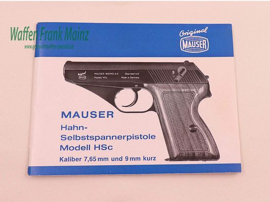 Mauser - Oberndorf Mode d'emploi Mod. HSc