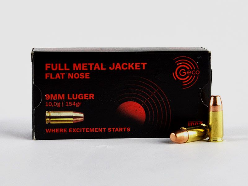 GECO 9 mm Luger, FMJ płaski 154 grs 1 opakowanie (50 strzałów po 0,3999 €*)