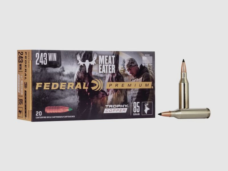 Federal Premium Trophy Copper .243 Win. 85GR 20 cartucce