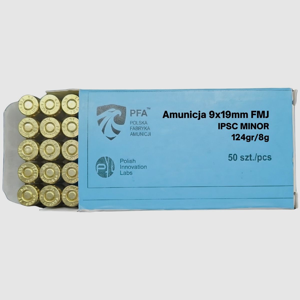 9x19 PFA FMJ IPSC MINOR 124gr/8g, image 2 of 2