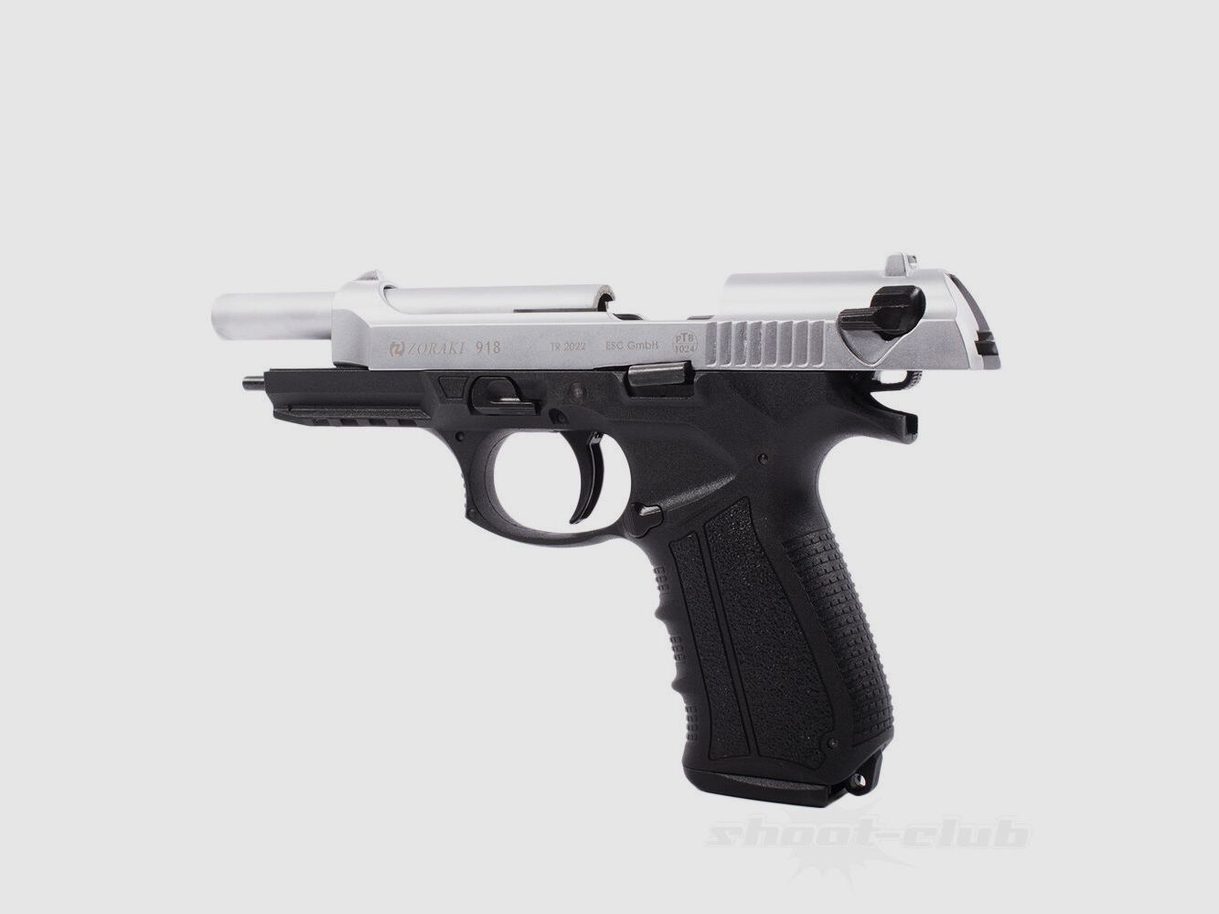 Zoraki	 918-P Schreckschusspistole Matt Chrom 9 mm P.A.K.