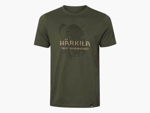 Härkila Wildboar S/S T-shirt with wild boar logo Men Forest Night L