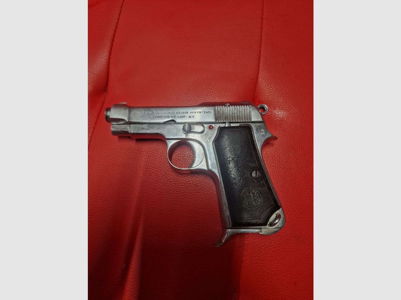Beretta 1934 année XV (1937) chrômé cal. 380 ACP (OCCASION), image 1 sur 2