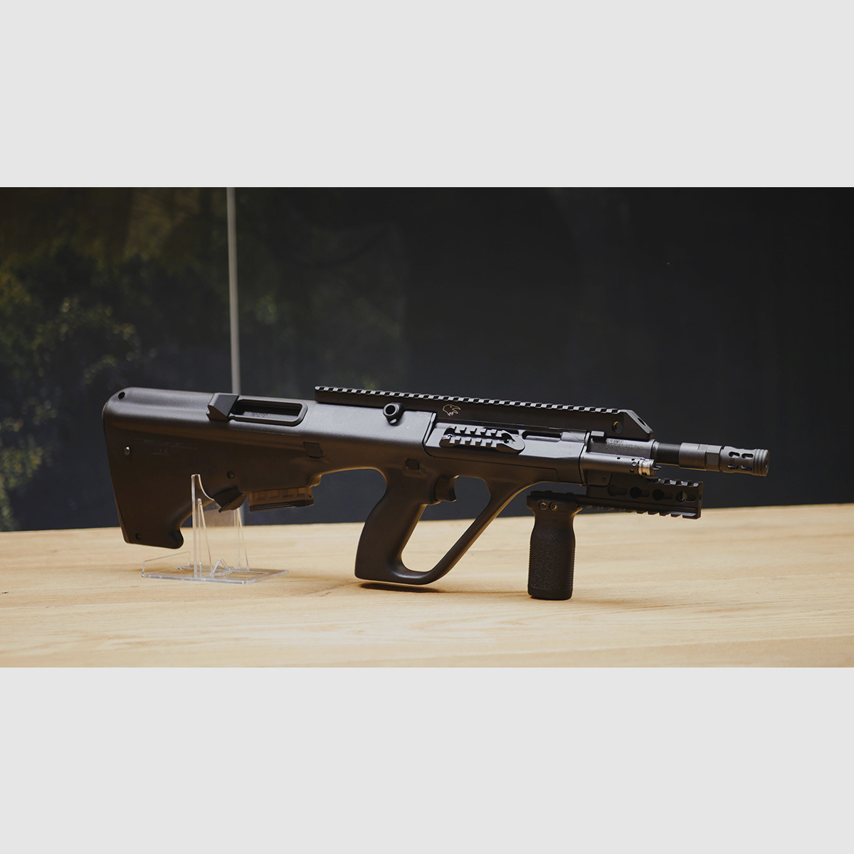 Steyr AUG A3 SA Police / .223 Rem / LL 382mm / Steyr UMS QL Dämpfer / Abzugstuning / Corvus Defensio