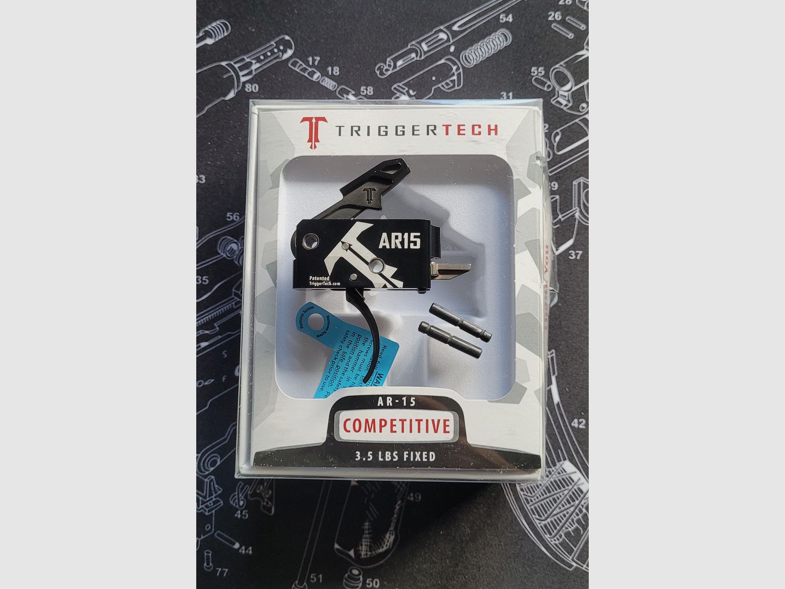 Triggertech AR15 Abzug Competition gebogen 3.5