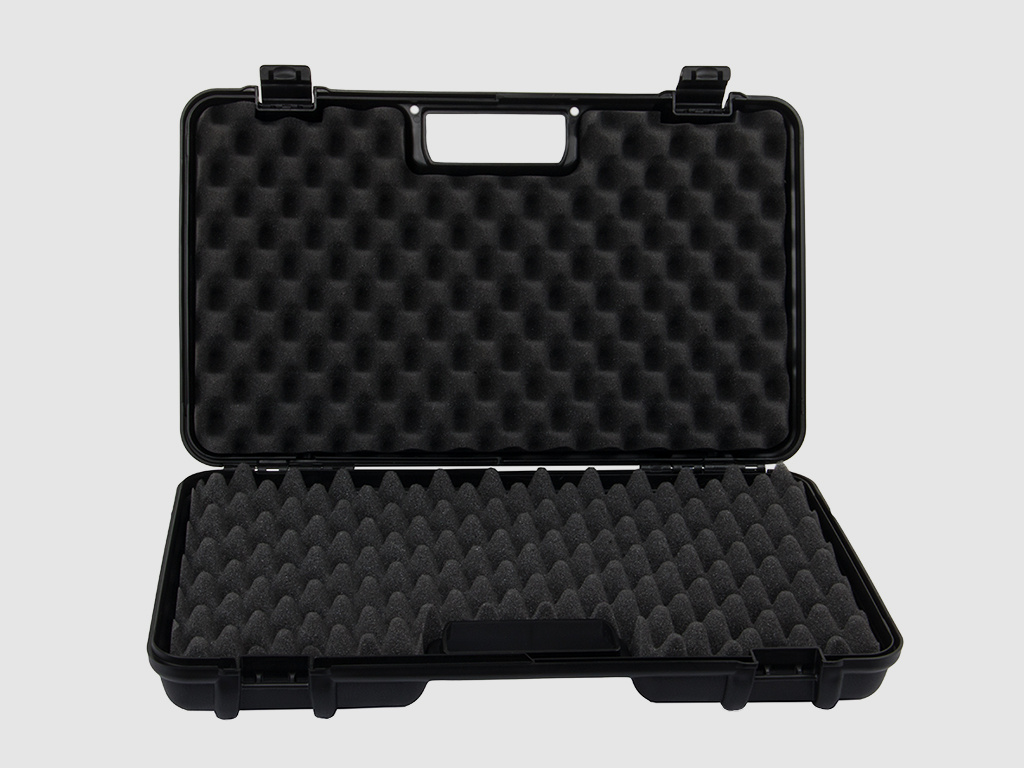 Pistolenkoffer Transportkoffer 48 x 30 x 9,5 cm sehr robust mit VerstĂ¤rkungen Noppenschaumeinlage schwarz