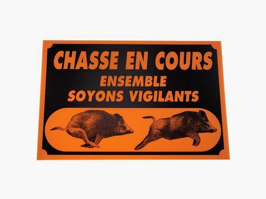 Signboard Januel Hunting in Progress Bullet Shooting - 40 x 60 cm